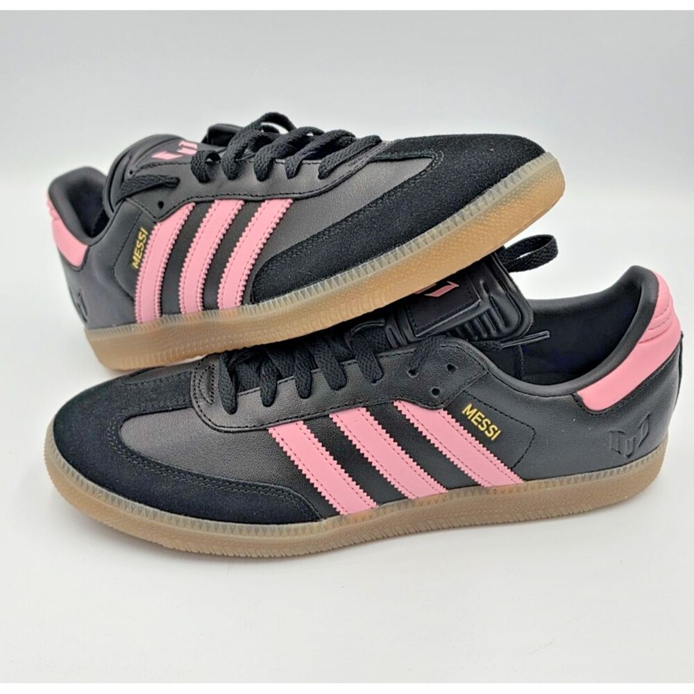 Adidas Samba Messi Men's 9 Women's 10 Black Pink Gum Sneakers JP7845 New